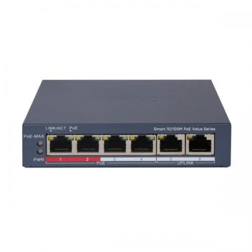 Hikvision DS 3E1106P EI 4 Port 14GBPS Fast Ethernet Smart POE Switch Dealer Price in chennai, Tamilnadu, Coimbatore, Kanchipuram, Sriperumbudur, Tiruvallur, Tiruppur