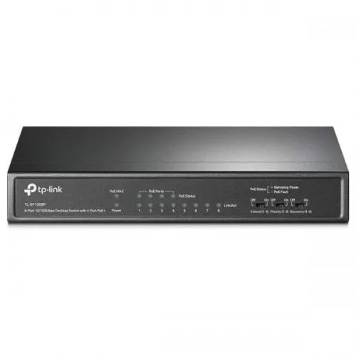 Tp Link TL SF1008P 8 Port Desktop Switch with 4 Port Dealer Price in chennai, Tamilnadu, Coimbatore, Kanchipuram, Sriperumbudur, Tiruvallur, Tiruppur